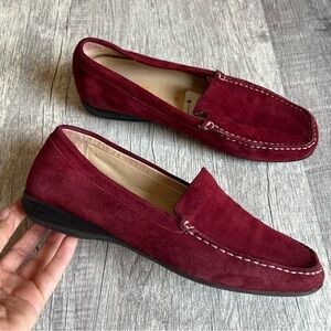 Geox Burgundy Red Loafers Size 38
